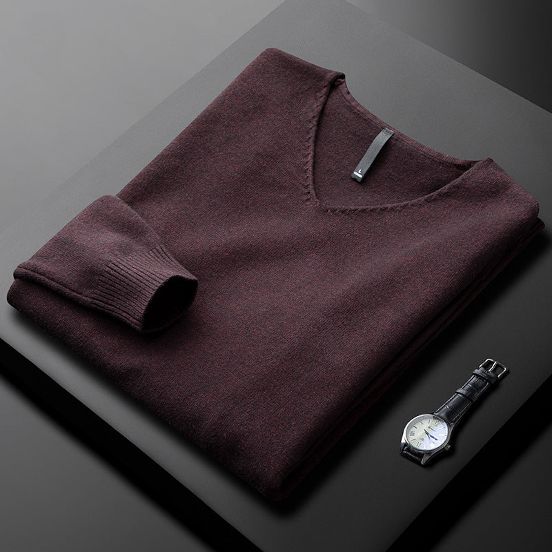 Henri | Pull en V en fibres nobles pour homme