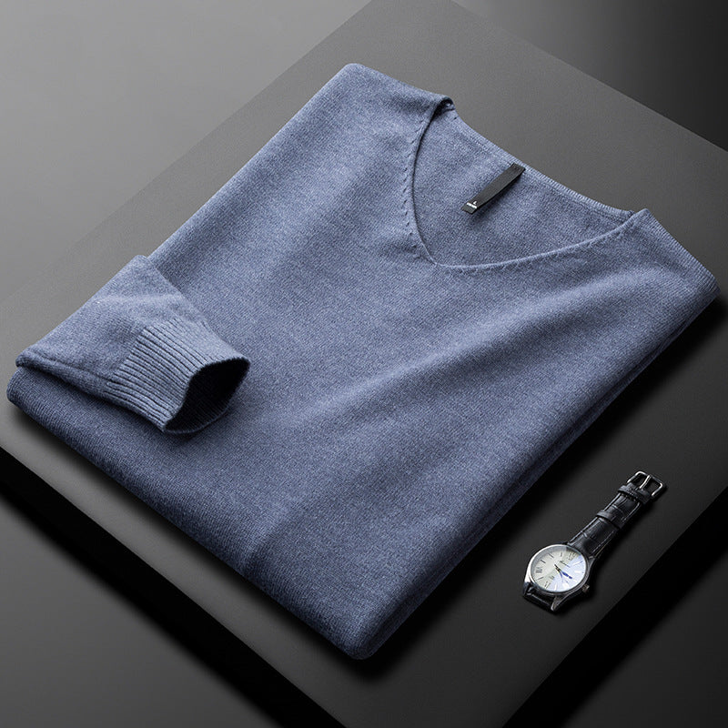 Henri | Pull en V en fibres nobles pour homme
