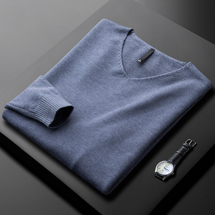 Henri | Pull en V en fibres nobles pour homme