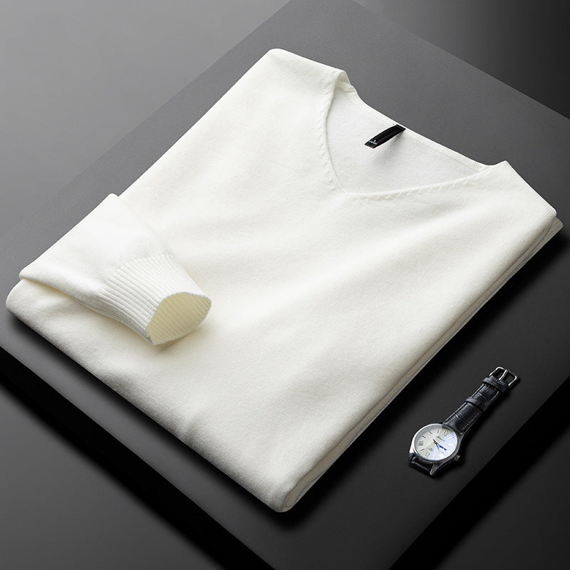 Henri | Pull en V en fibres nobles pour homme