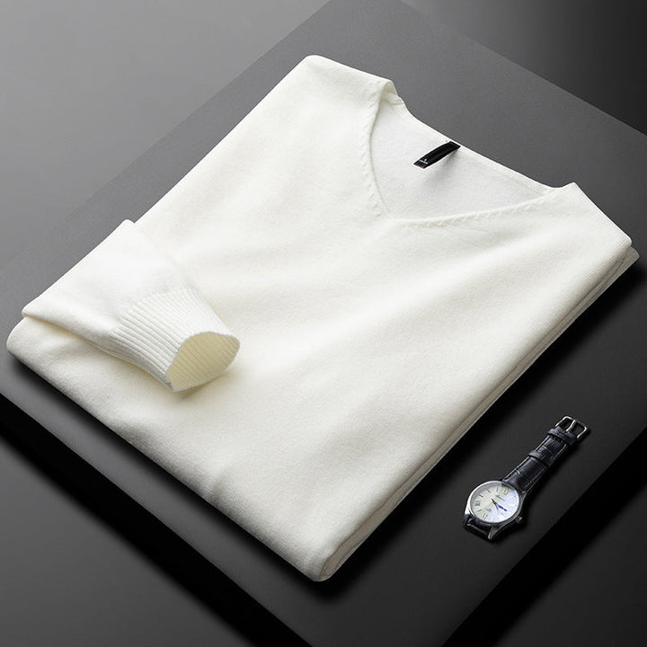 Henri | Pull en V en fibres nobles pour homme