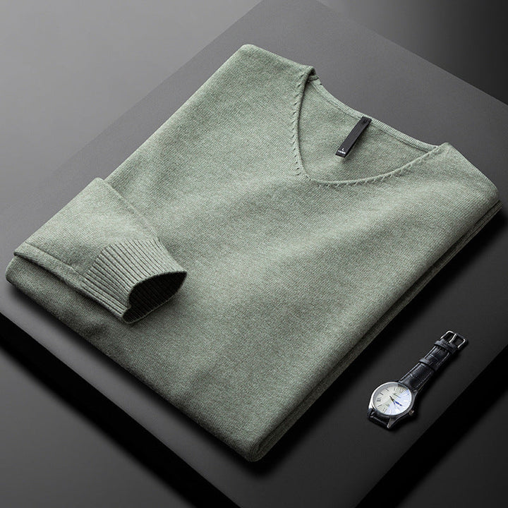 Henri | Pull en V en fibres nobles pour homme