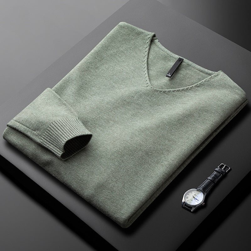 Henri | Pull en V en fibres nobles pour homme