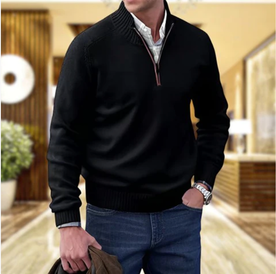 LAURENT MONACO | PULL EN MAILLE ZIPPÉ POUR HOMME
