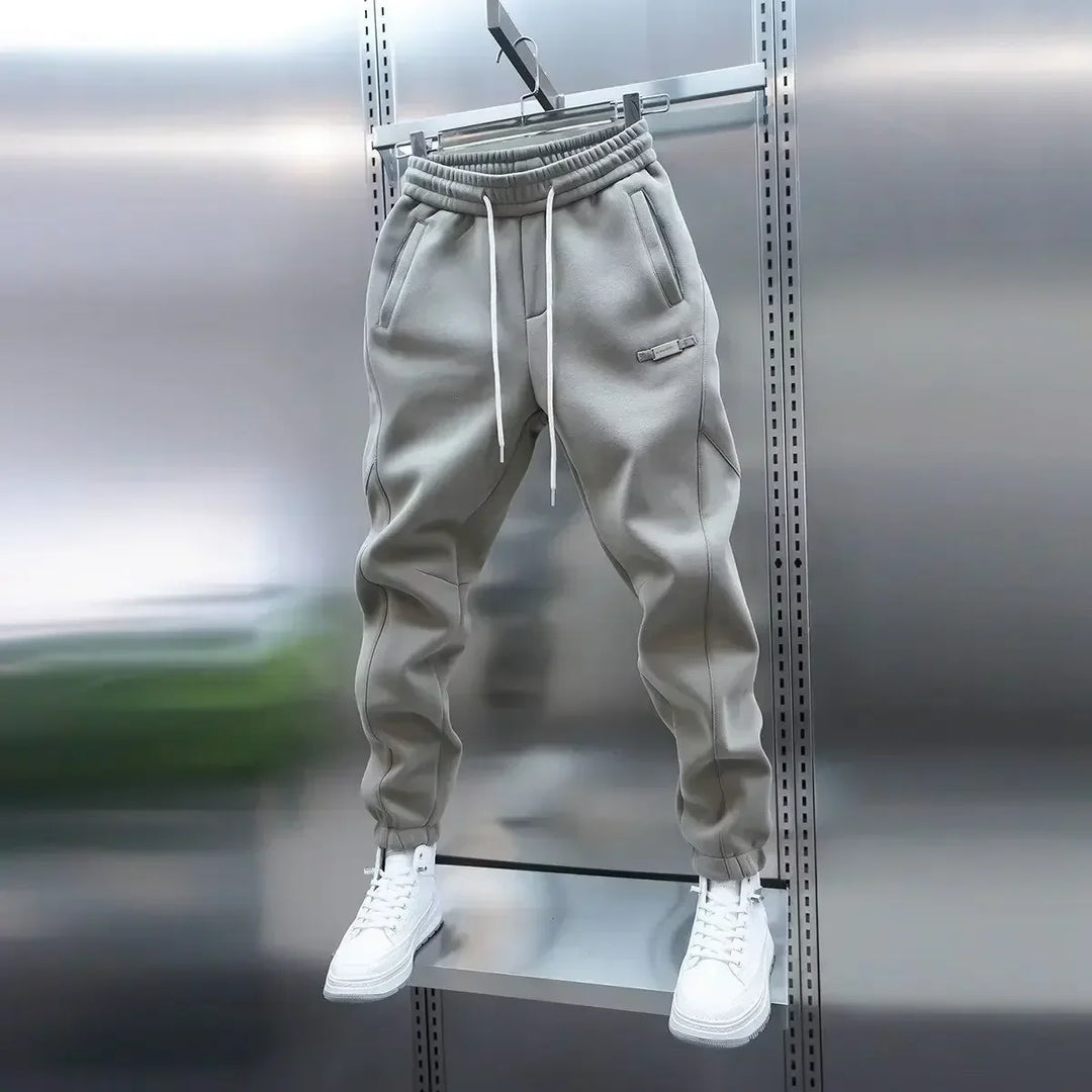 LAURENT MONACO | PANTALON DE SALON BAGGY UNI À TAILLE ÉLASTIQUE