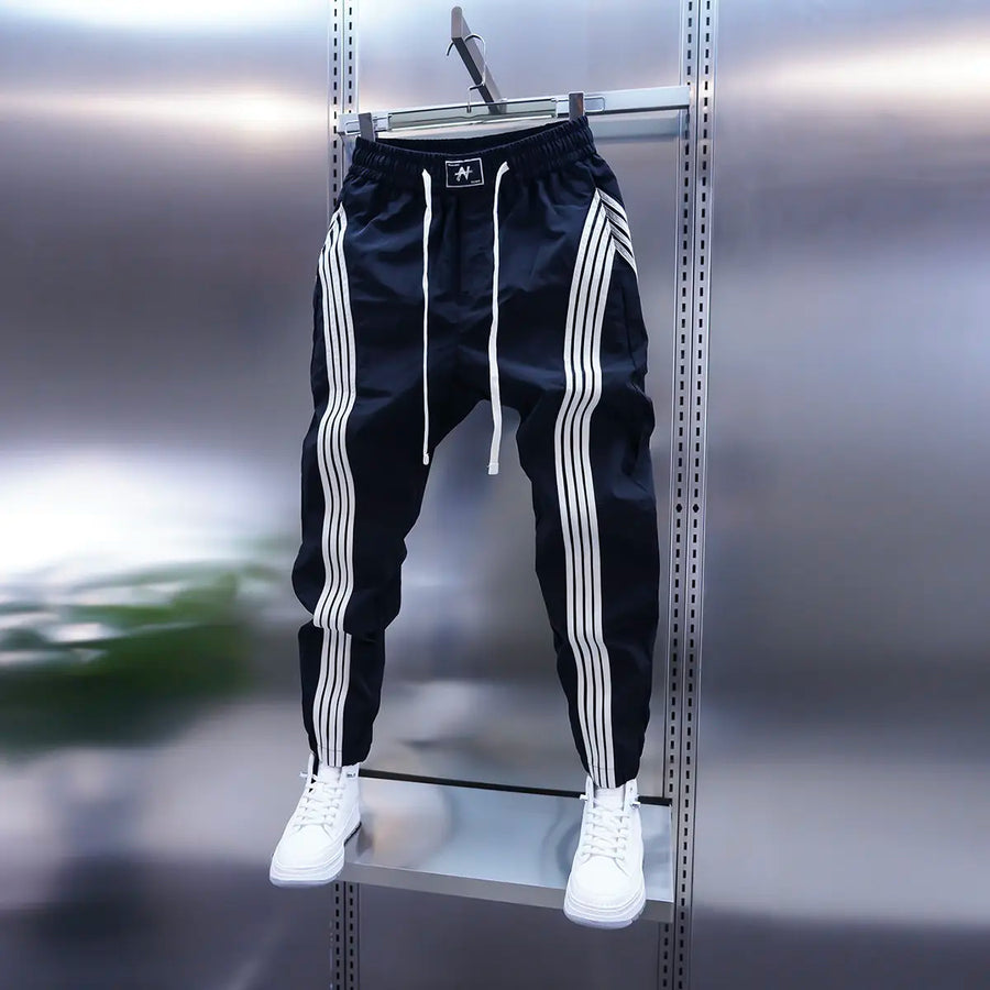 LAURENT MONACO | PANTALON DE YOGA SPORTIF À RAYURES DÉCONTRACTÉ