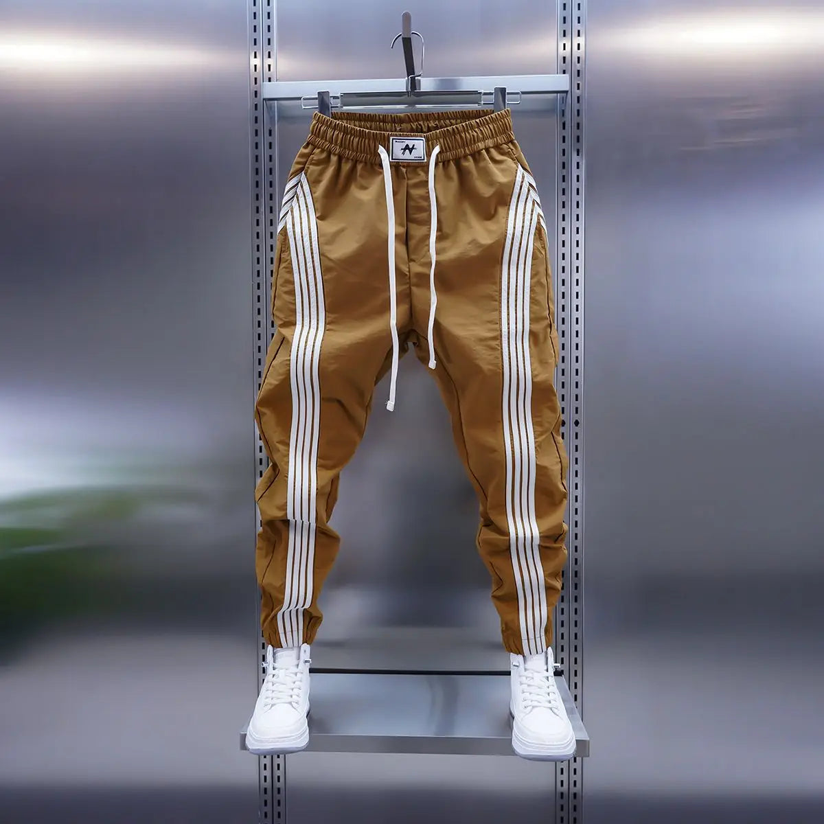 LAURENT MONACO | PANTALON DE YOGA SPORTIF À RAYURES DÉCONTRACTÉ