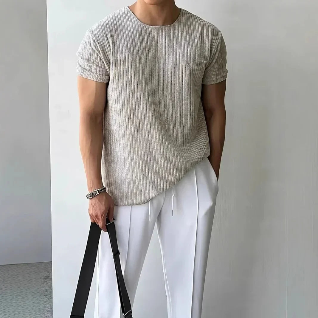 Joël | T-shirt en tricot pour hommes