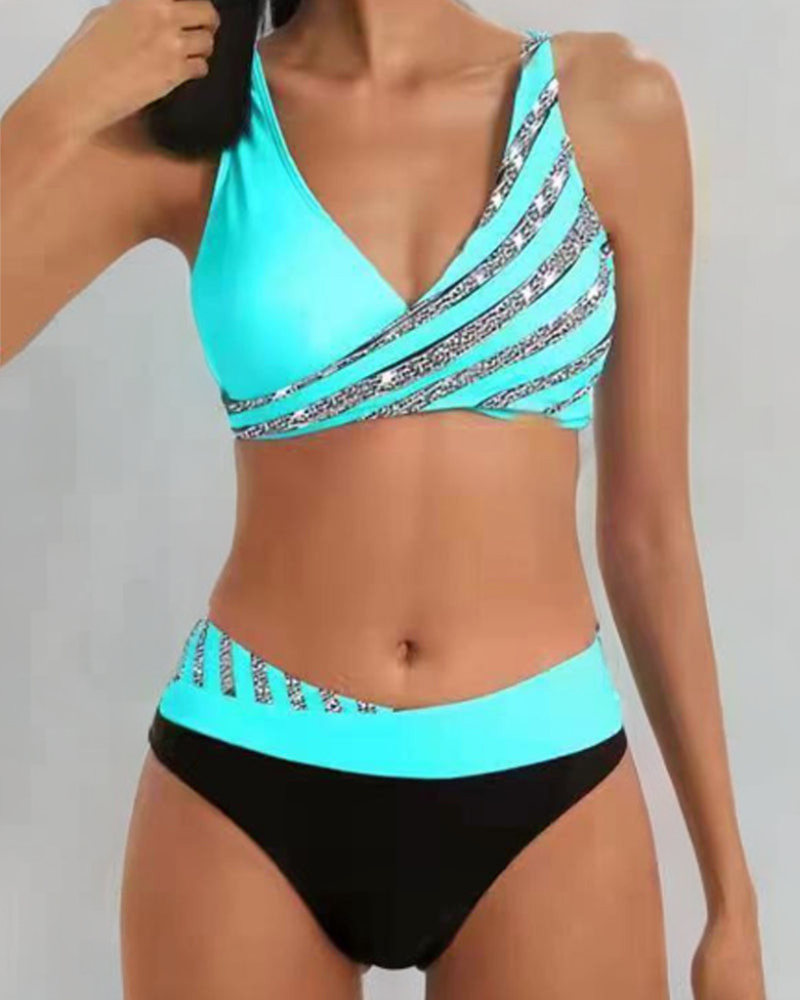 Brise Marine | Bikini Imprimé aux Couleurs Chaudes