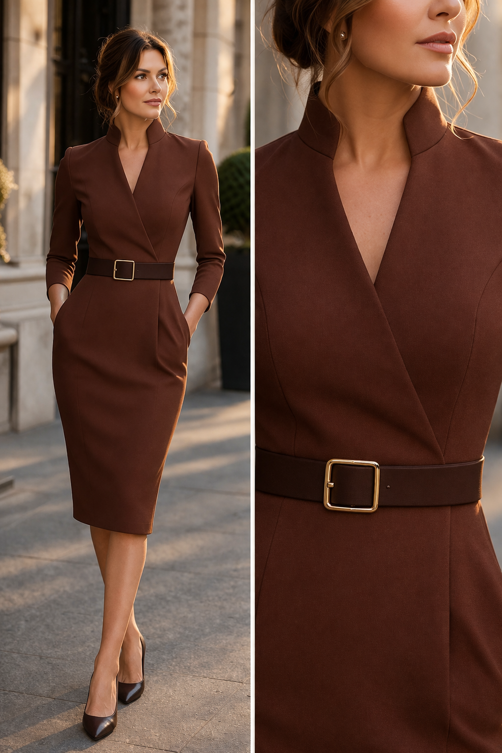 Béatrice | Robe Midi Élégante