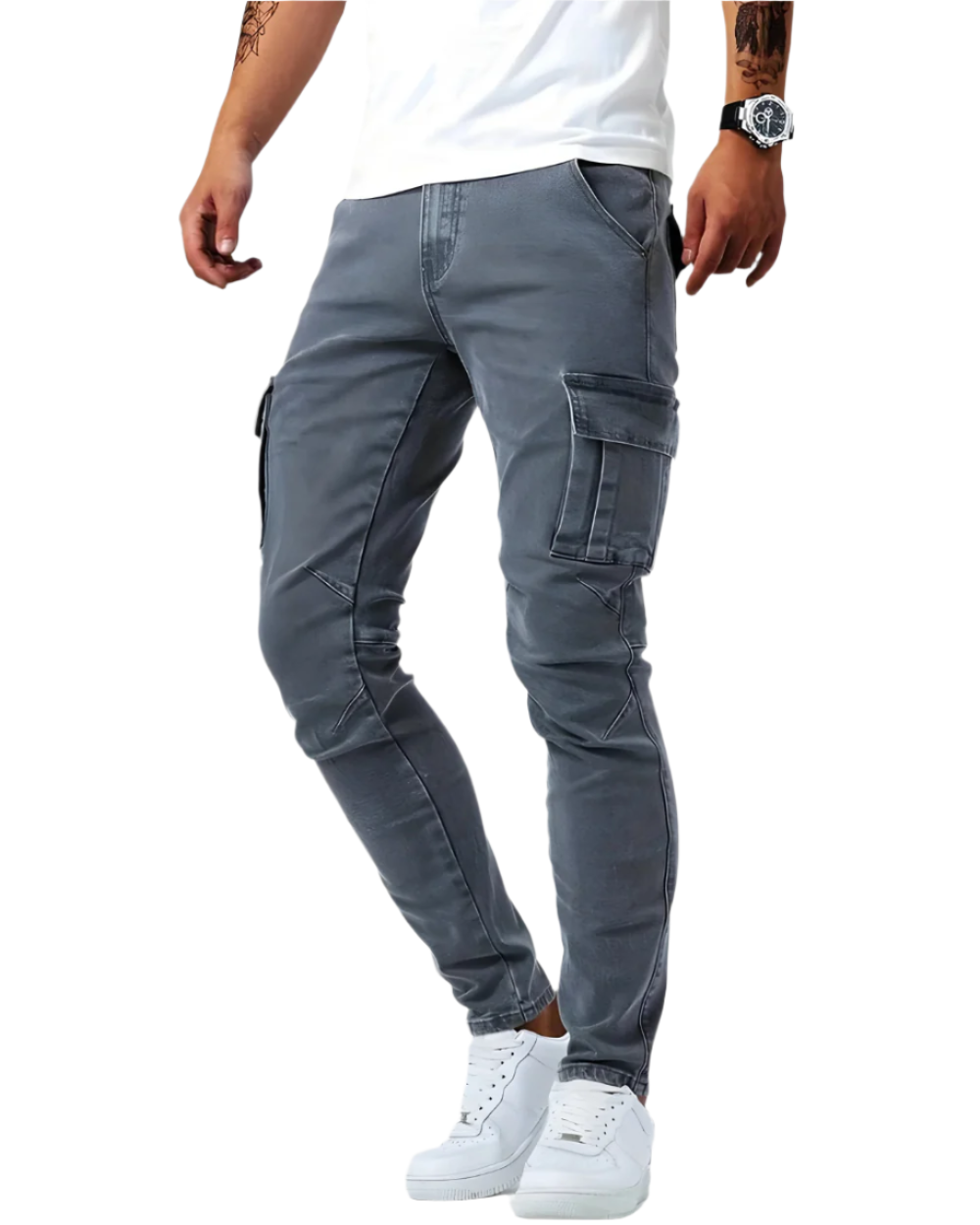 LAURENT MONACO | PANTALON CARGO STRETCH POUR HOMMES