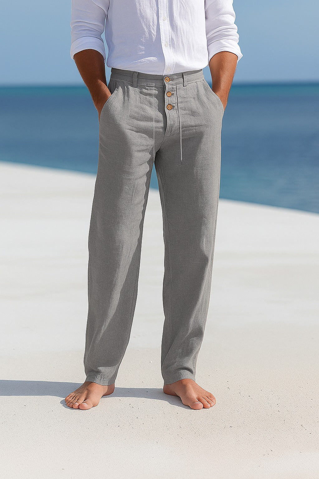 LAURENT MONACO | PANTALON D’ÉTÉ EN LIN POUR HOMME