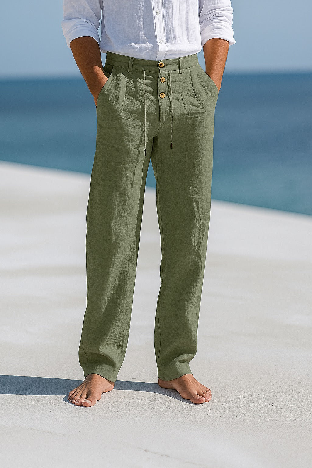 LAURENT MONACO | PANTALON D’ÉTÉ EN LIN POUR HOMME