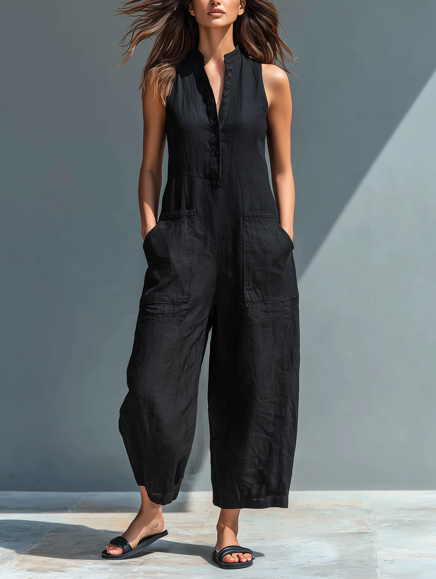Lotte™ | Salopette Minimaliste Sans Manches