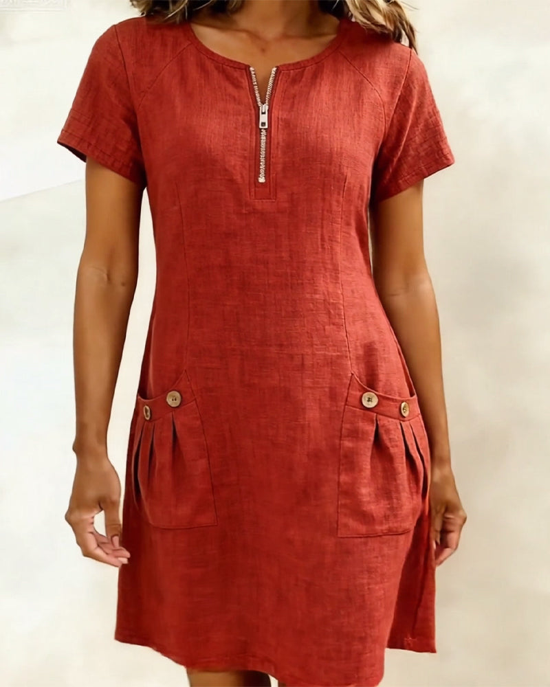 Chloé | Robe en Coton à Fermeture Zippée