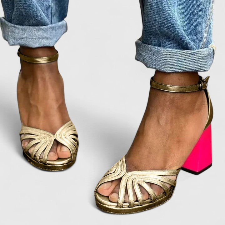 Delphine | Sandales à Talons Élégantes