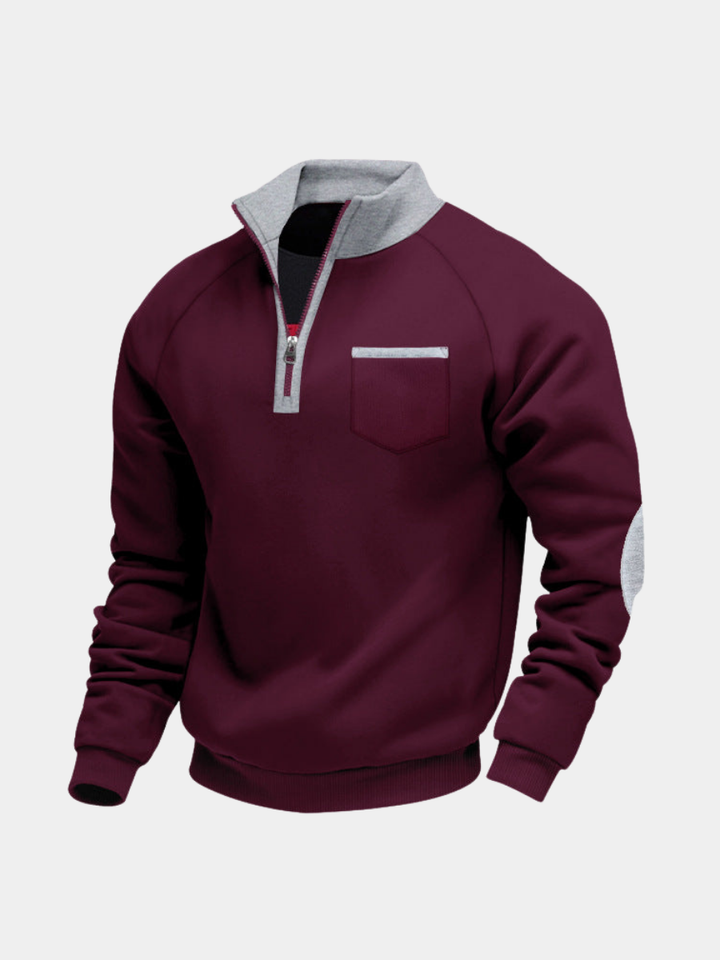 LAURENT MONACO | PULL EN POLAIRE AVEC MOITIÉ ZIP POUR HOMME