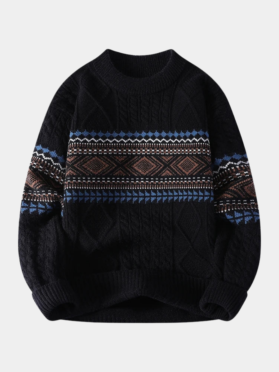 LAURENT MONACO | PULL EN MAILLE NORDIQUE POUR HOMME