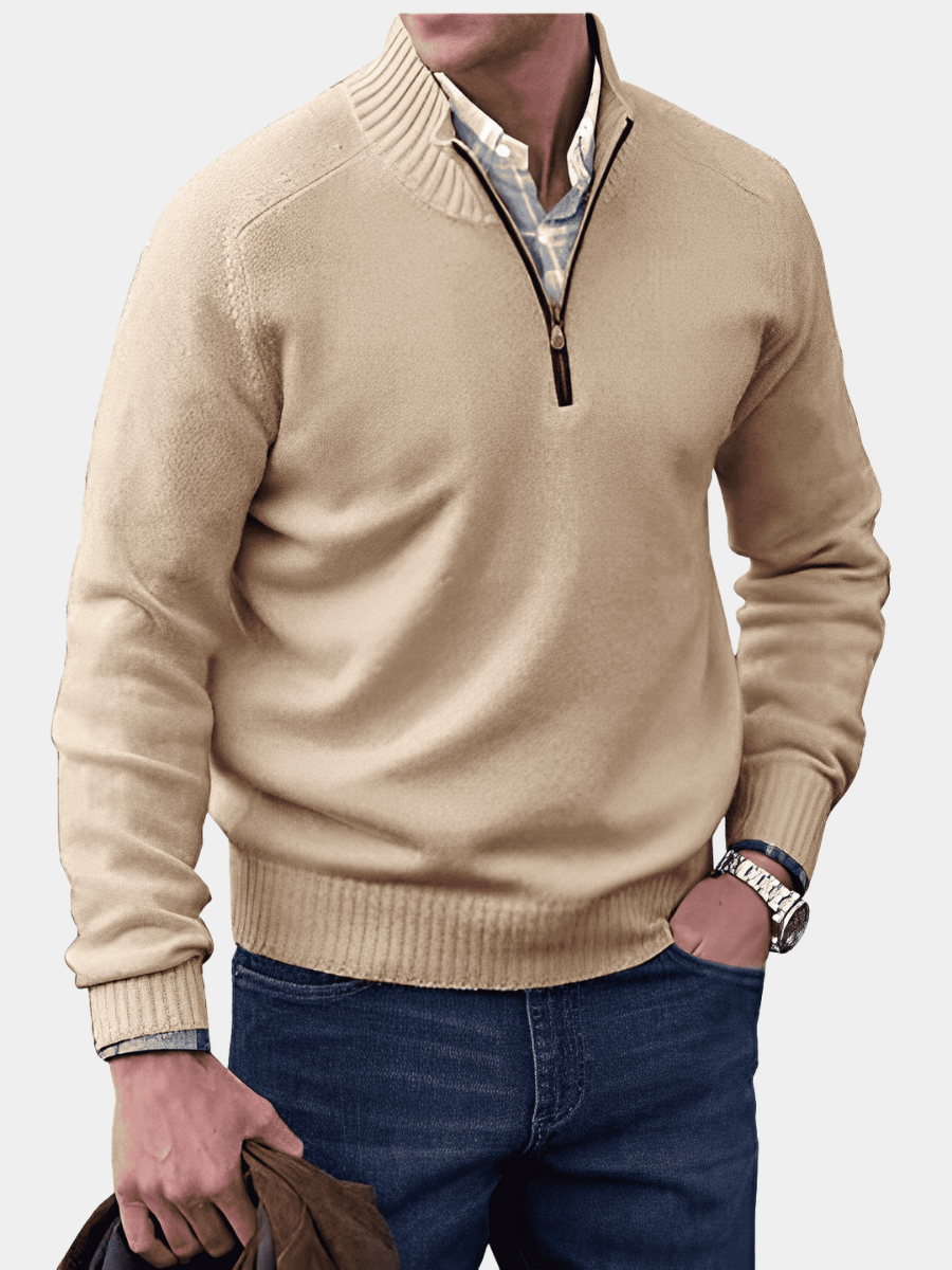 LAURENT MONACO | PULL EN MAILLE ZIPPÉ POUR HOMME