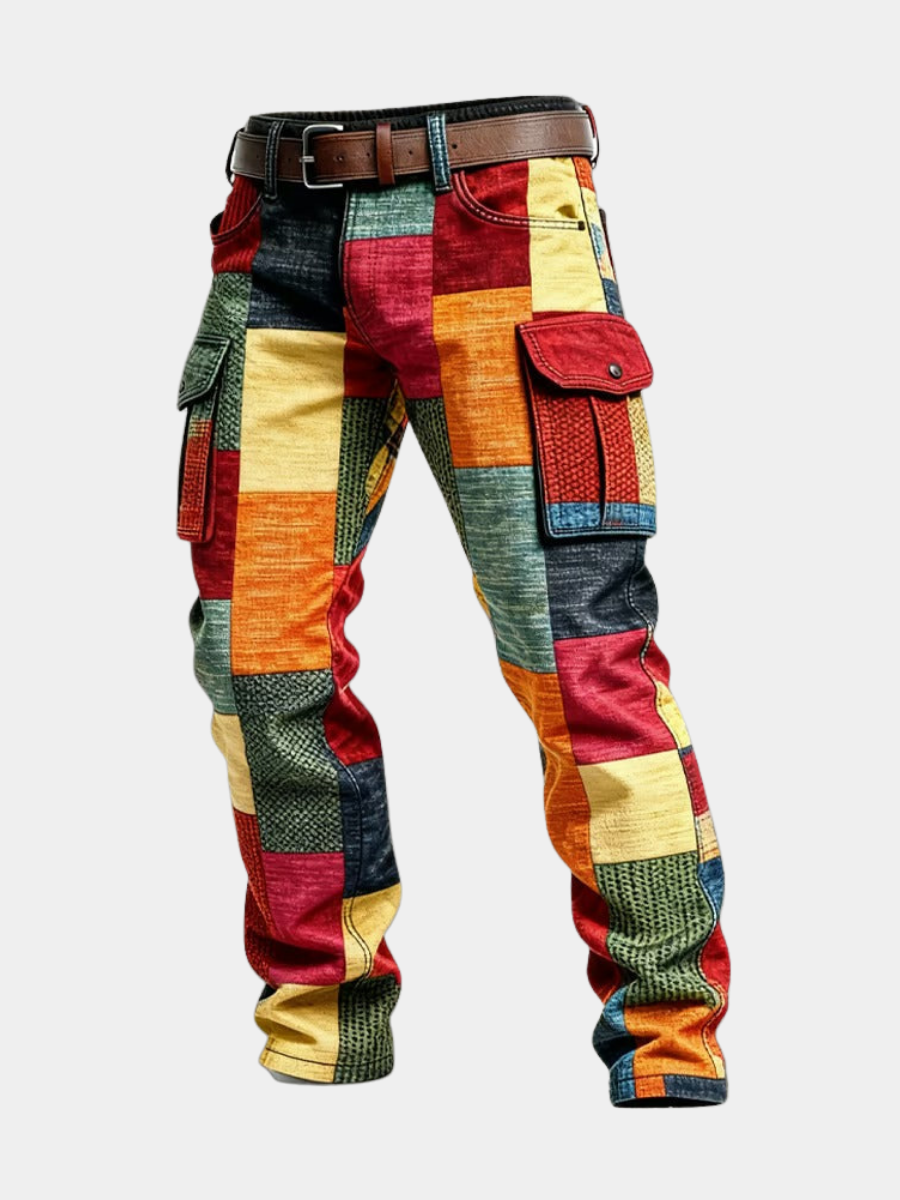 LAURENT MONACO | PANTALON PATCHWORK DE CARGO POUR HOMMES