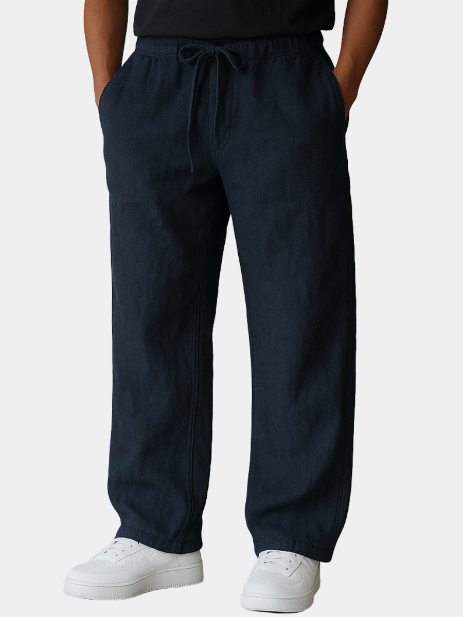 LAURENT MONACO | PANTALON EN LIN À CORDON POUR HOMME