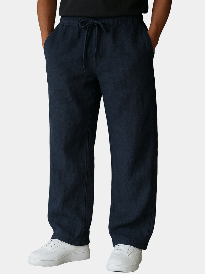 LAURENT MONACO | PANTALON EN LIN À CORDON POUR HOMME
