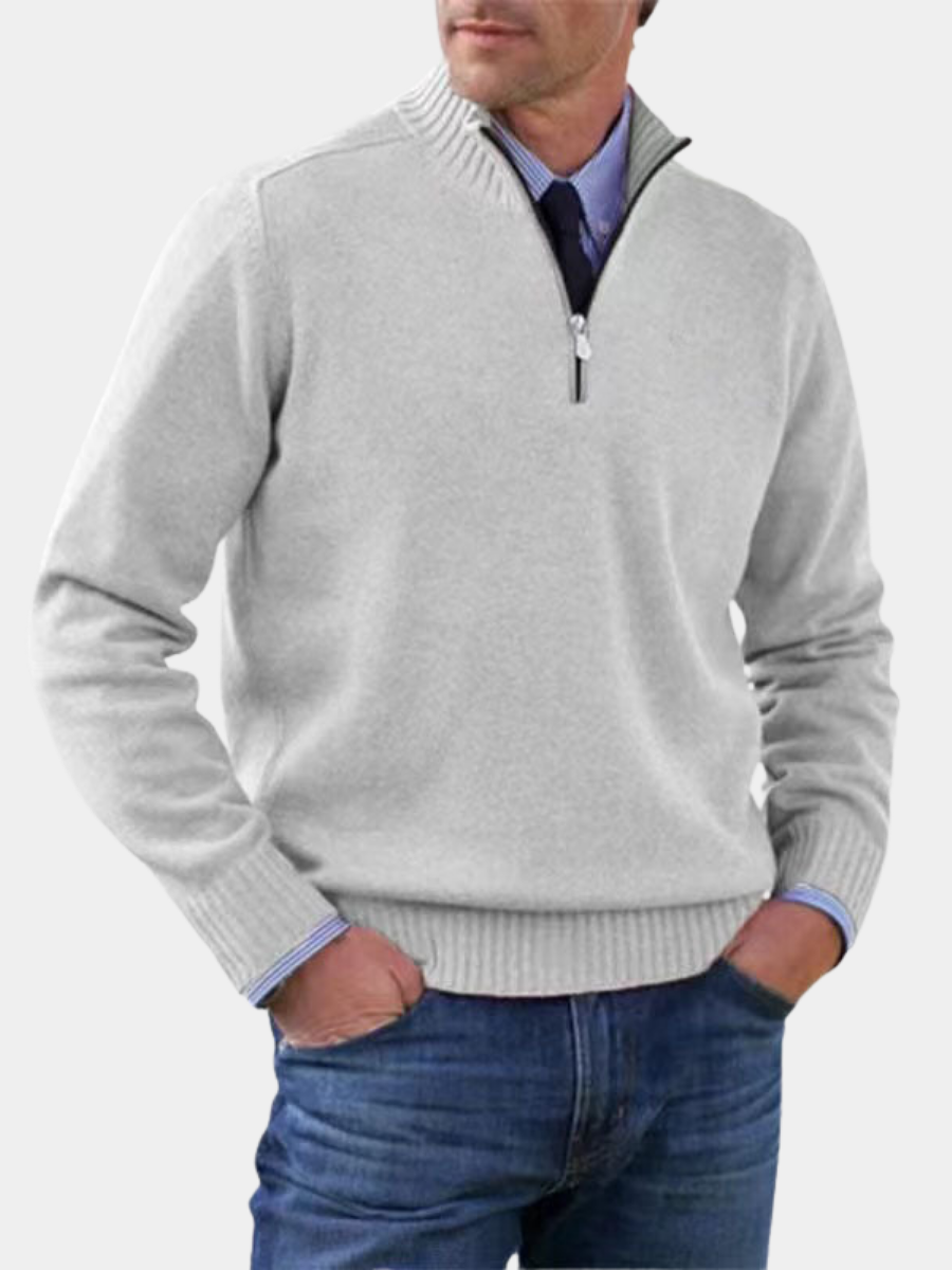 LAURENT MONACO | PULL ÉLÉGANT HOMME À MI-ZIP