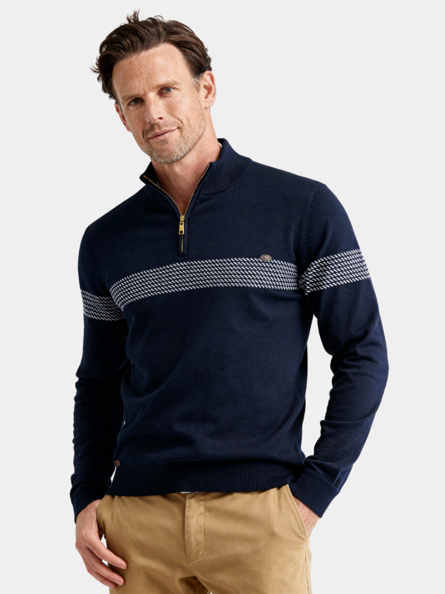 Willy | Pull zippé rayé pour homme
