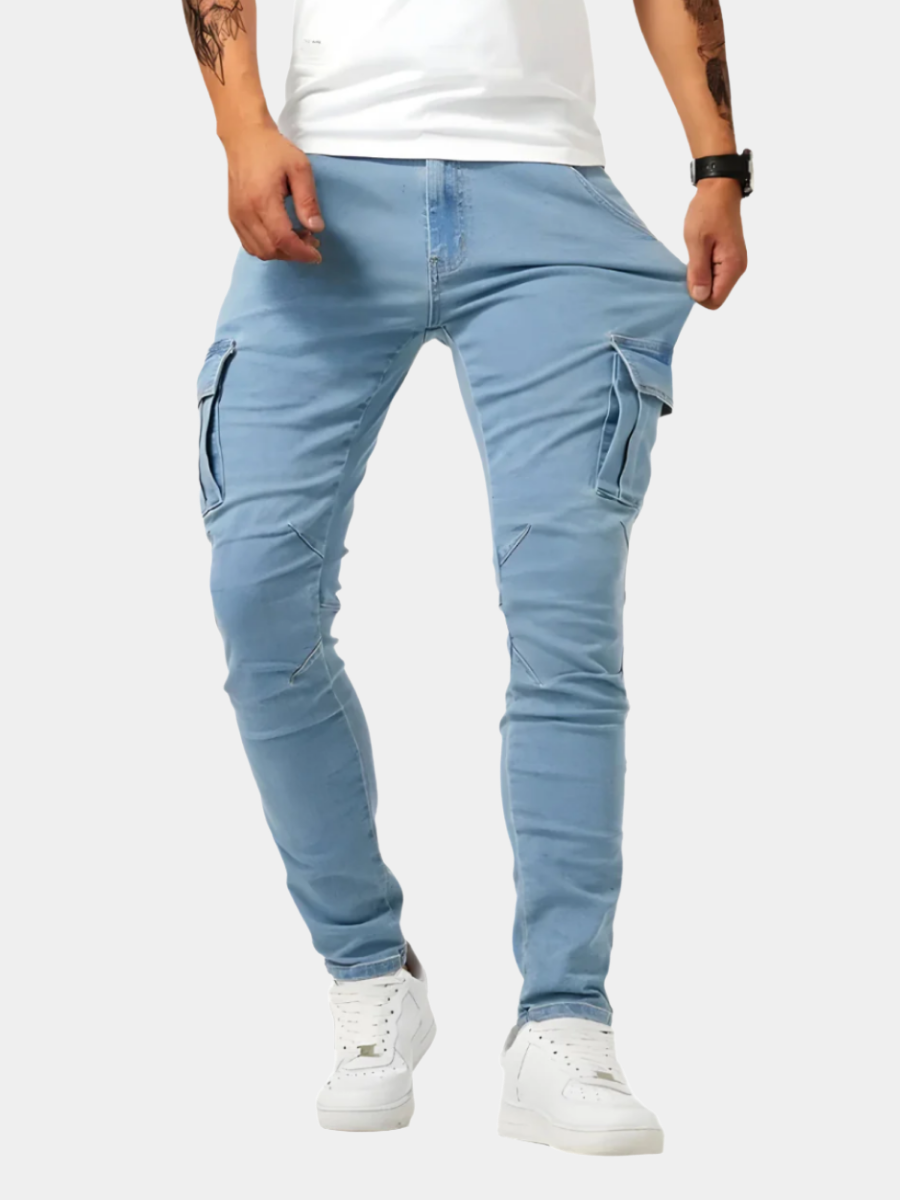 LAURENT MONACO | PANTALON CARGO STRETCH POUR HOMMES