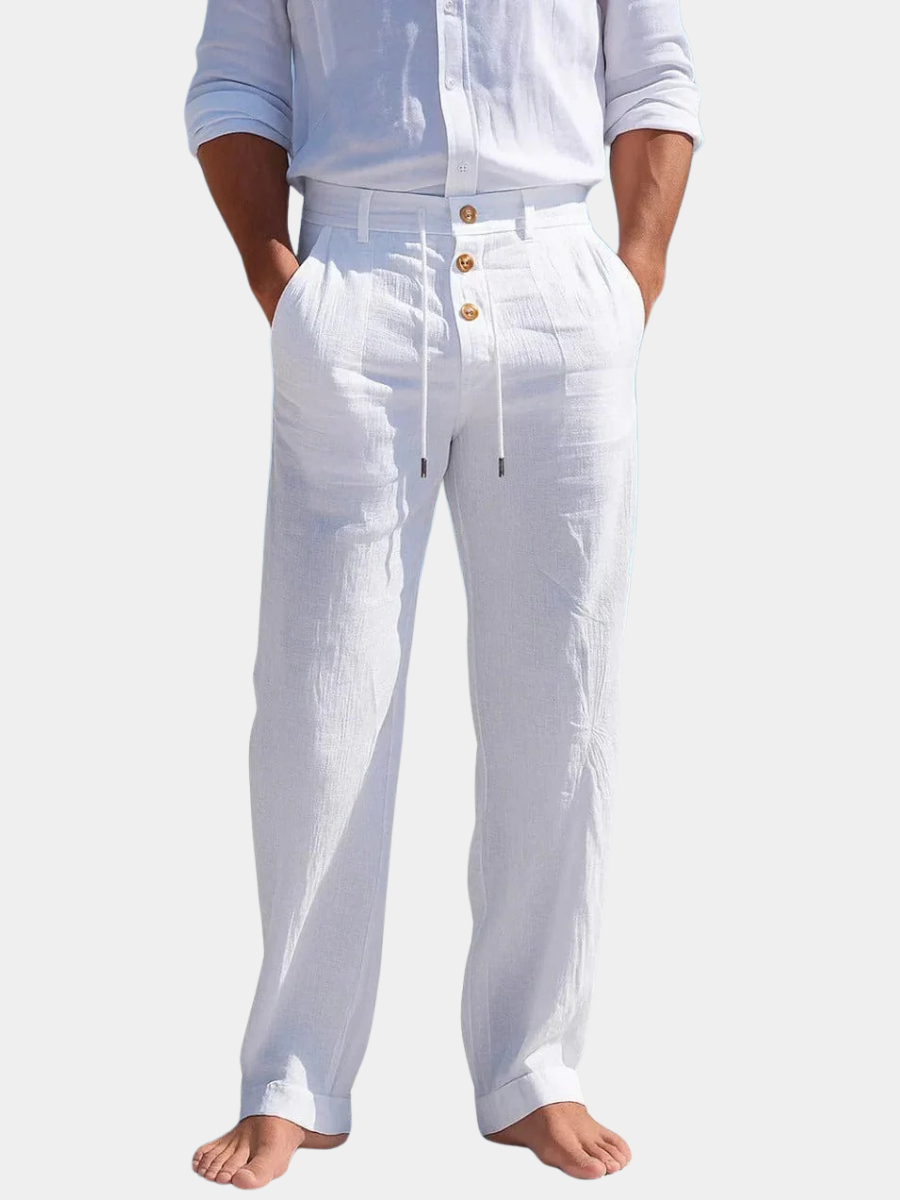 LAURENT MONACO | PANTALON EN LIN MÉLANGÉ POUR HOMME