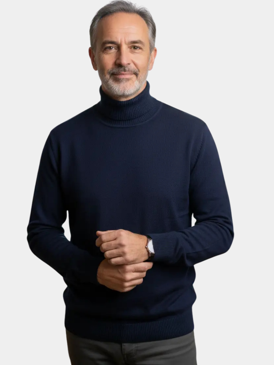 Simon | Pull à col roulé en maille pour homme