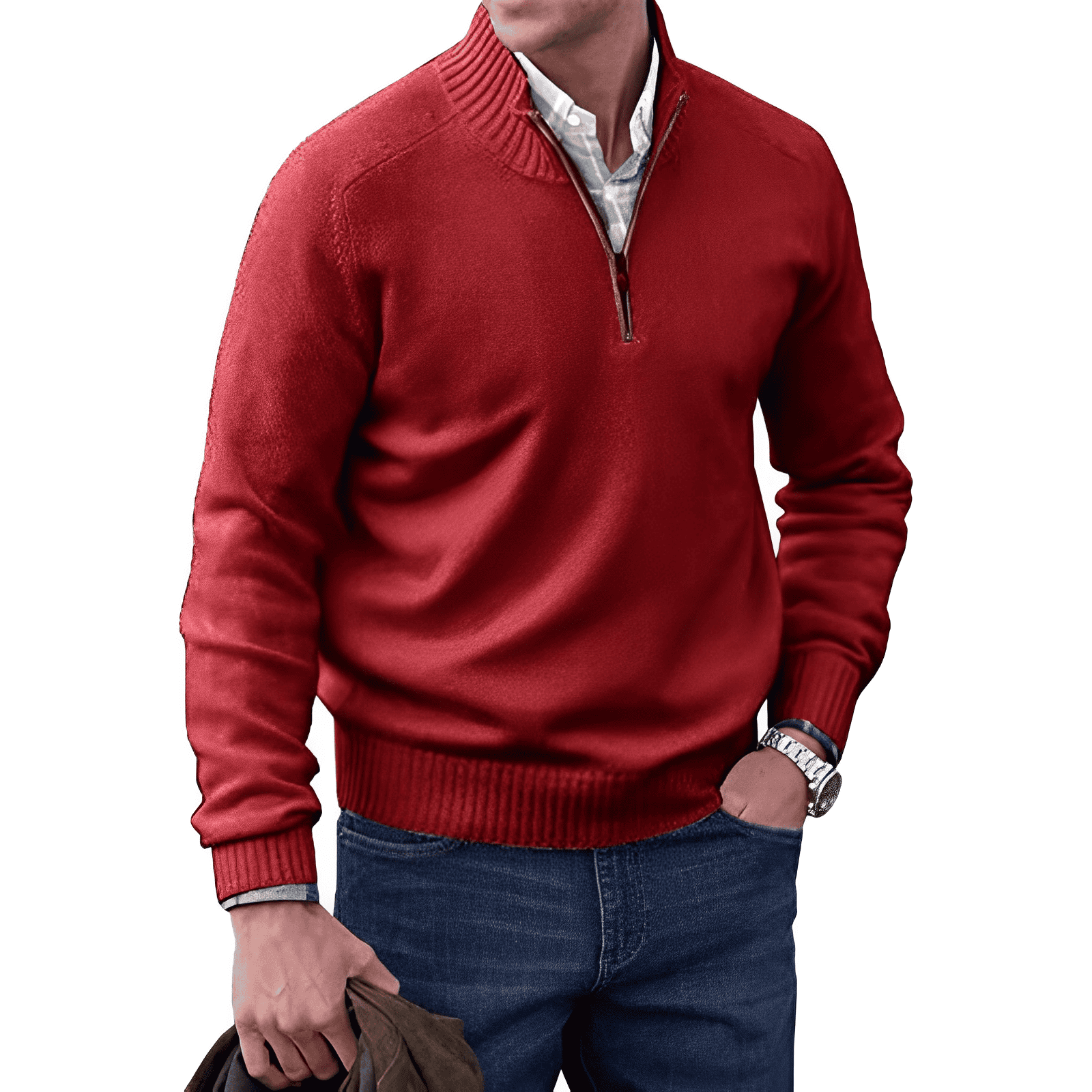 LAURENT MONACO | PULL EN MAILLE ZIPPÉ POUR HOMME