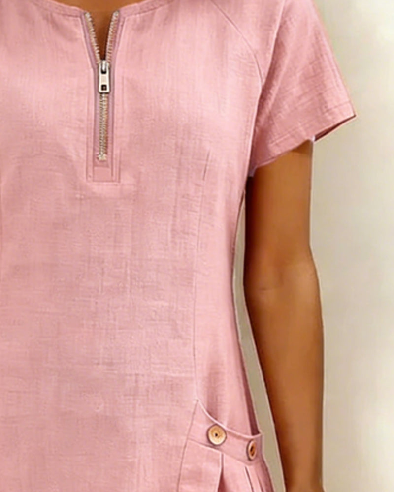 Chloé | Robe en Coton à Fermeture Zippée