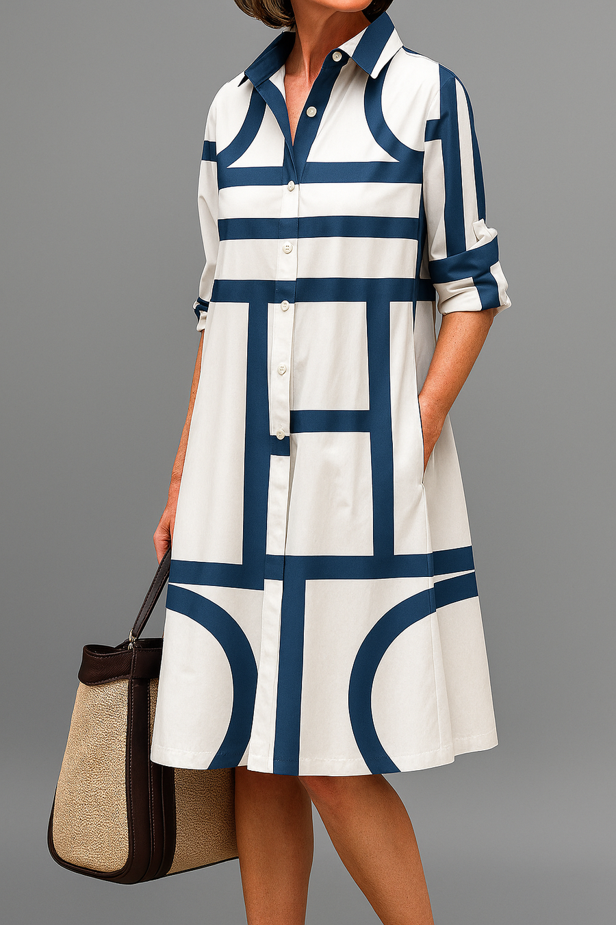 Céleste | Robe midi soignée et élégante
