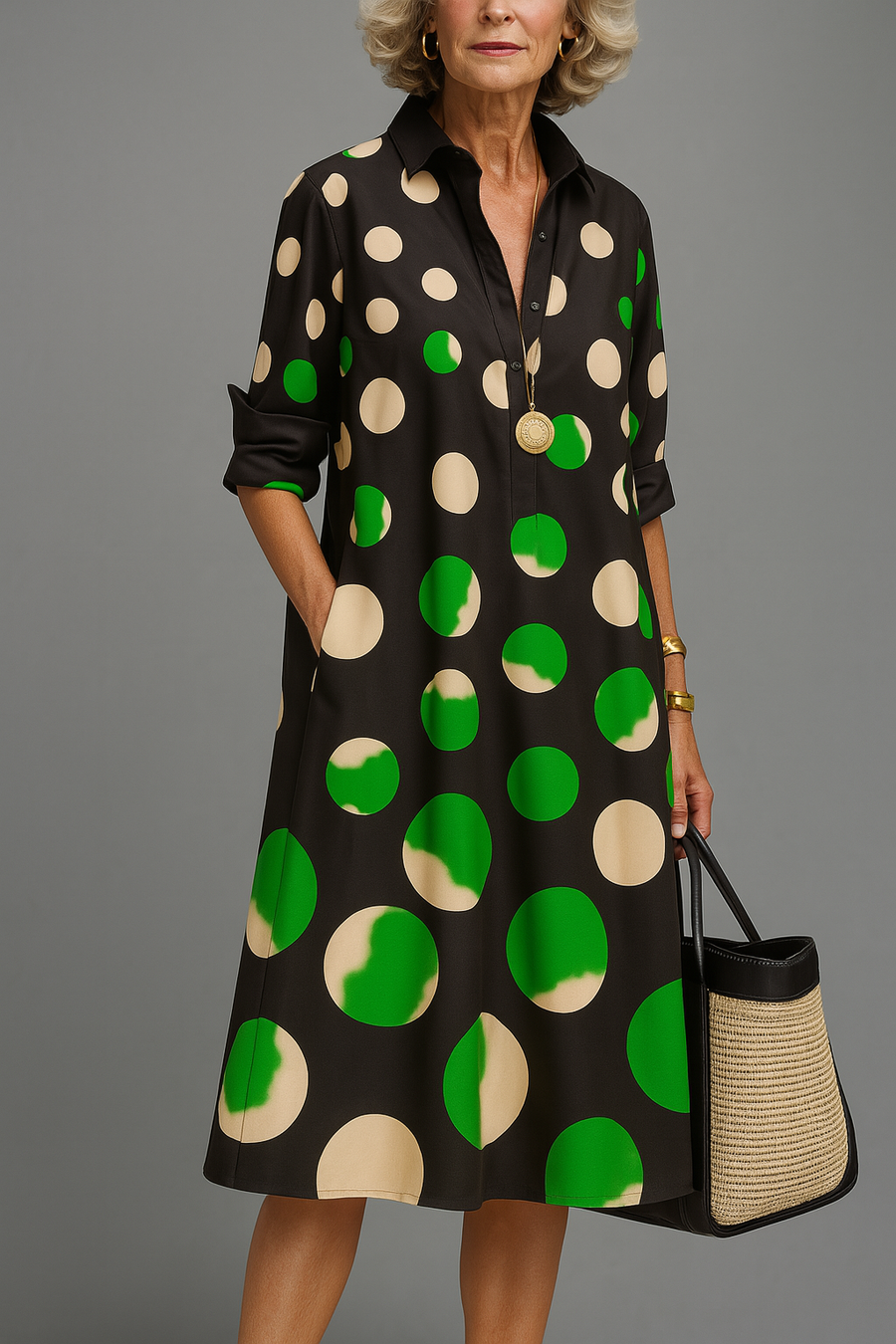 Adèle | Robe midi soignée et élégante