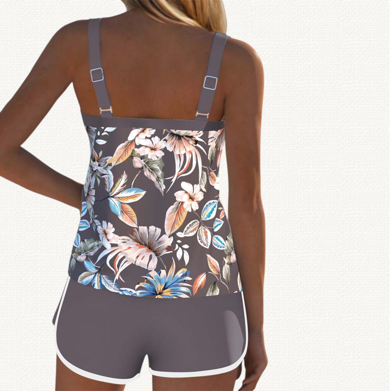 Flora | Tankini Floral avec Short Uni