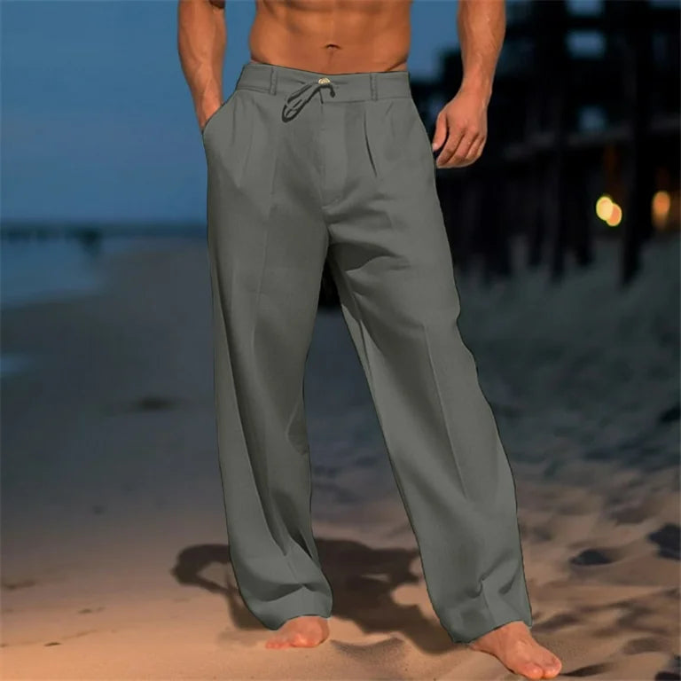 Jonas | PANTALON EN LIN UNI POUR HOMME