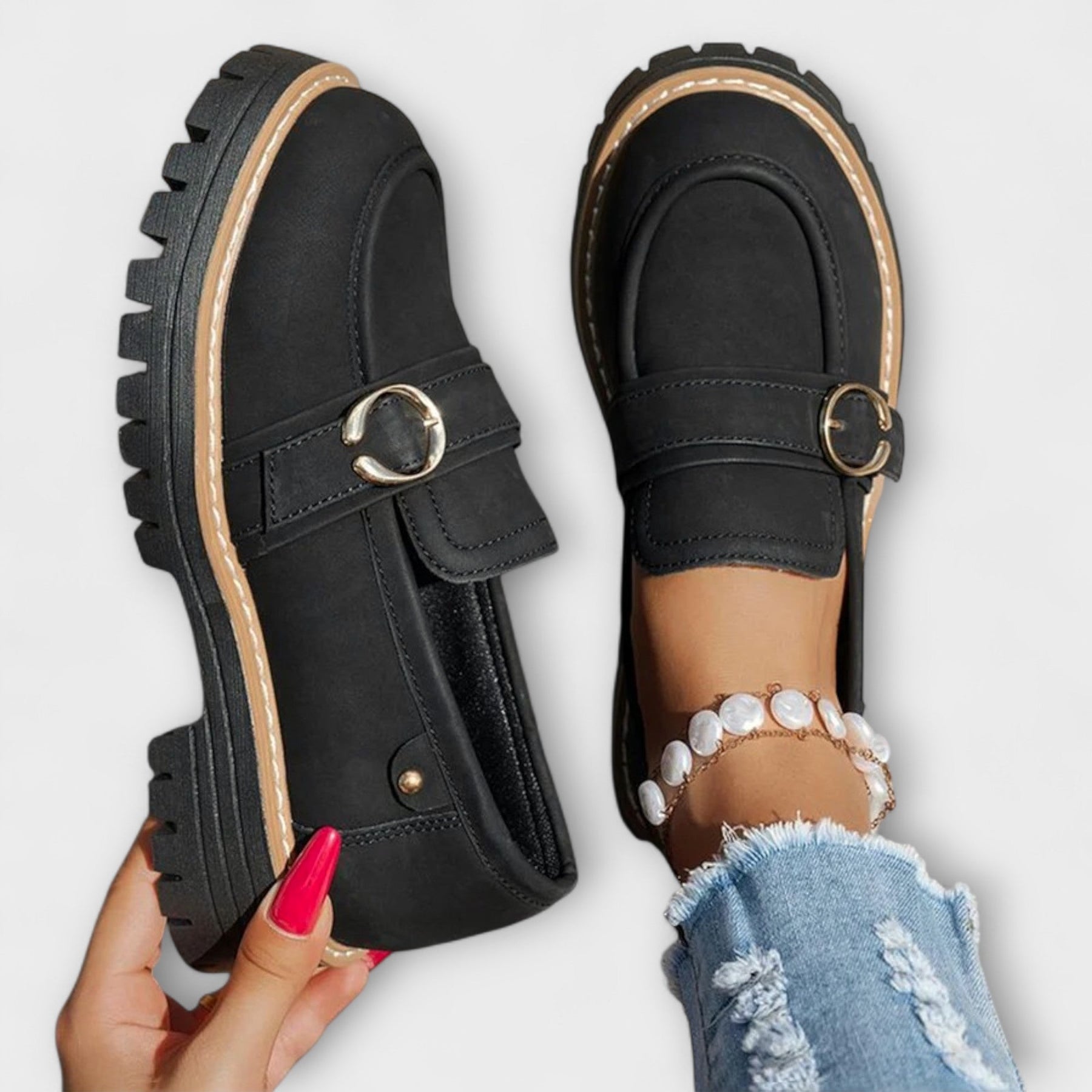 Lora™ | Mocassins Casual à Bout Rond