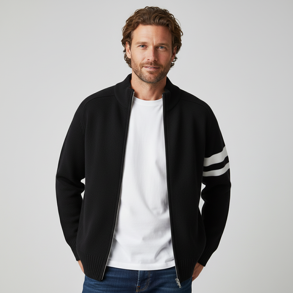 Raphaël | Pull zippé en tricot pour hommes