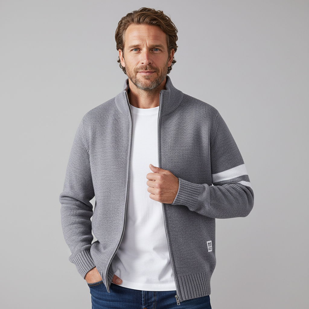 Raphaël | Pull zippé en tricot pour hommes