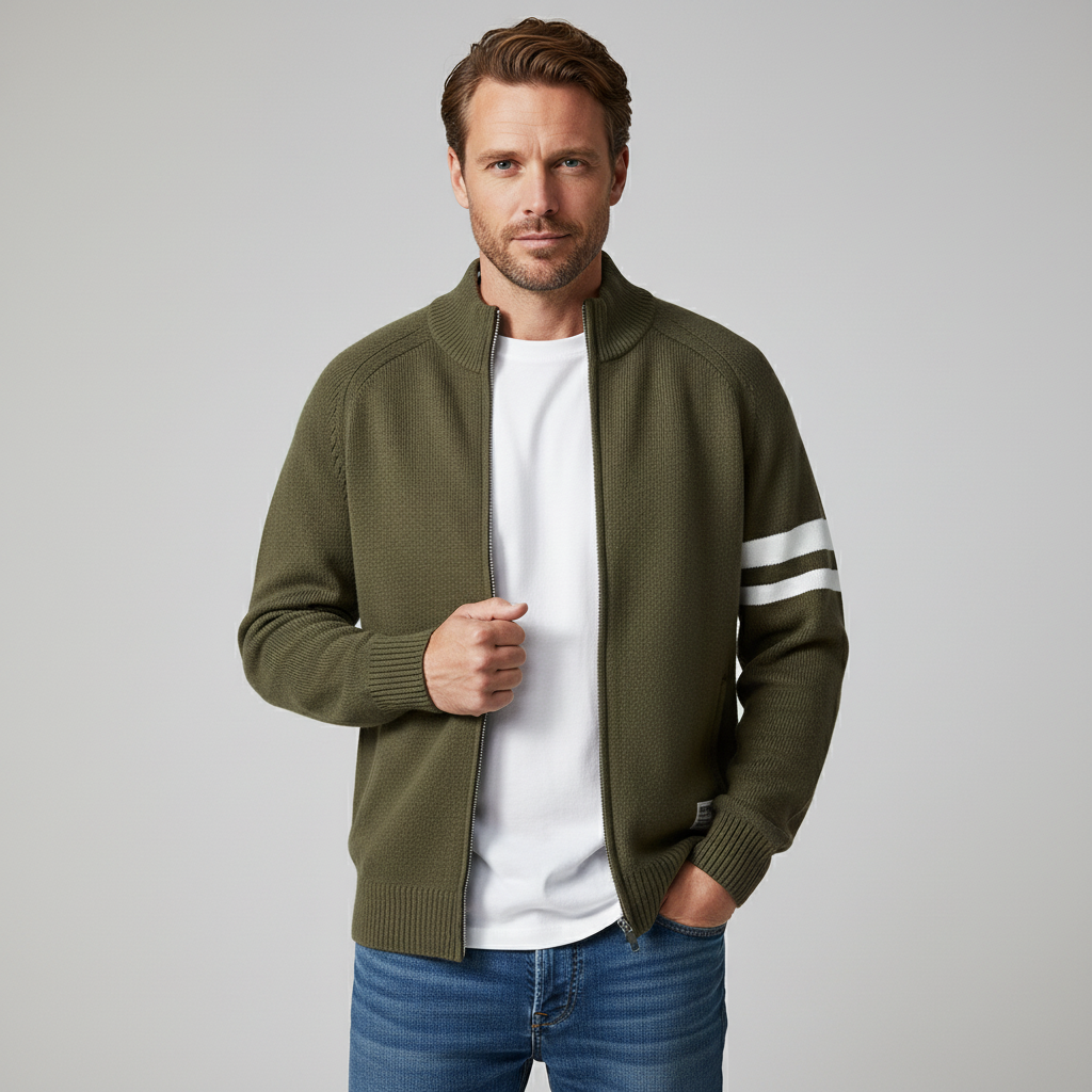 Raphaël | Pull zippé en tricot pour hommes