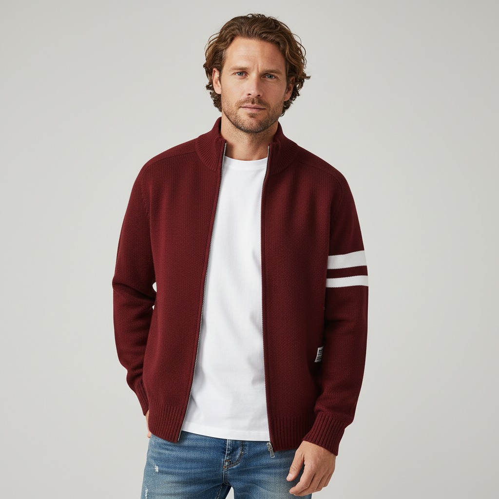 Raphaël | Pull zippé en tricot pour hommes