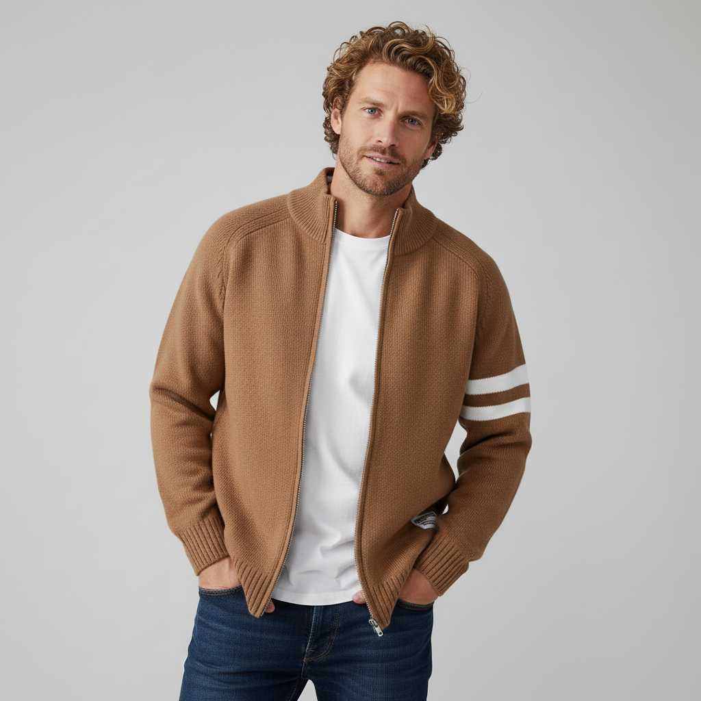 Raphaël | Pull zippé en tricot pour hommes
