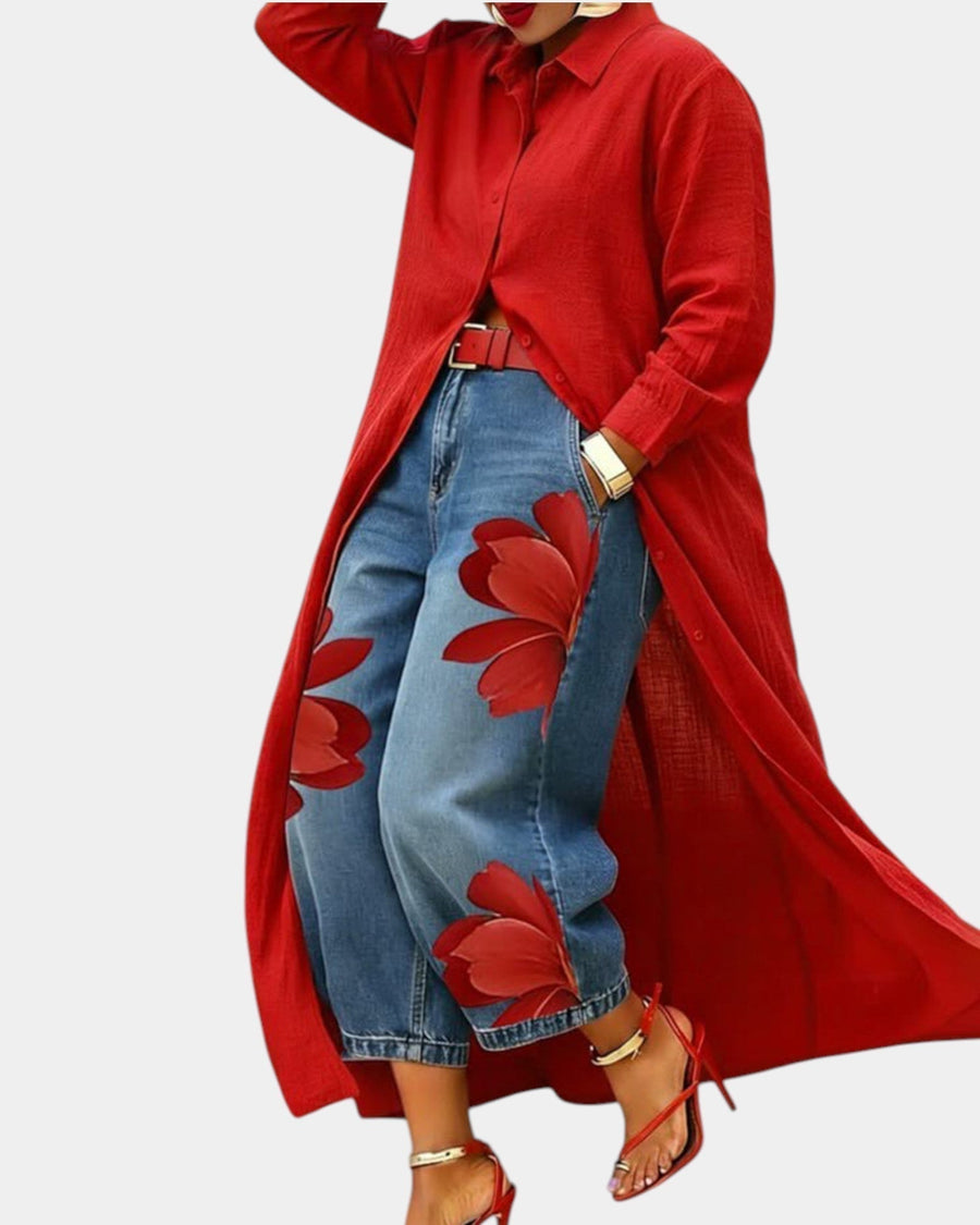 Flora | Jean Large + Chemise OFFERTE