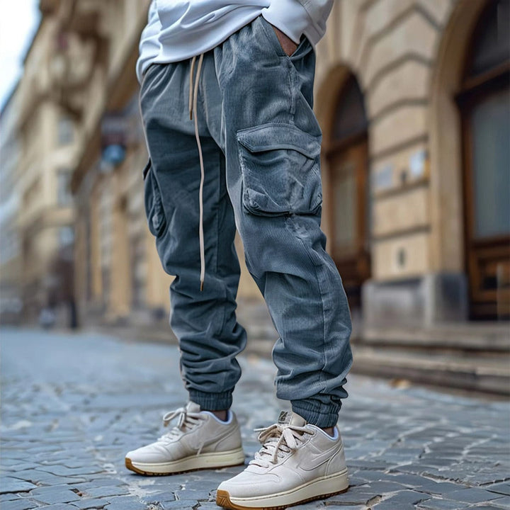 LAURENT MONACO | PANTALON EN VELOURS CÔTELÉ À CORDON POUR HOMME