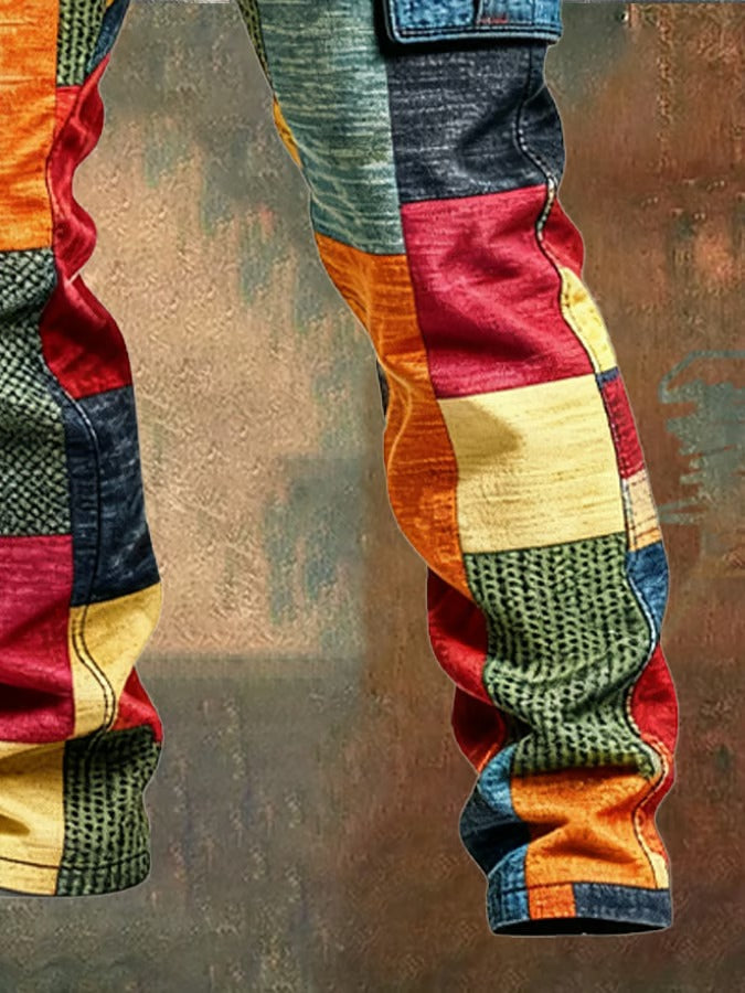 LAURENT MONACO | PANTALON PATCHWORK DE CARGO POUR HOMMES