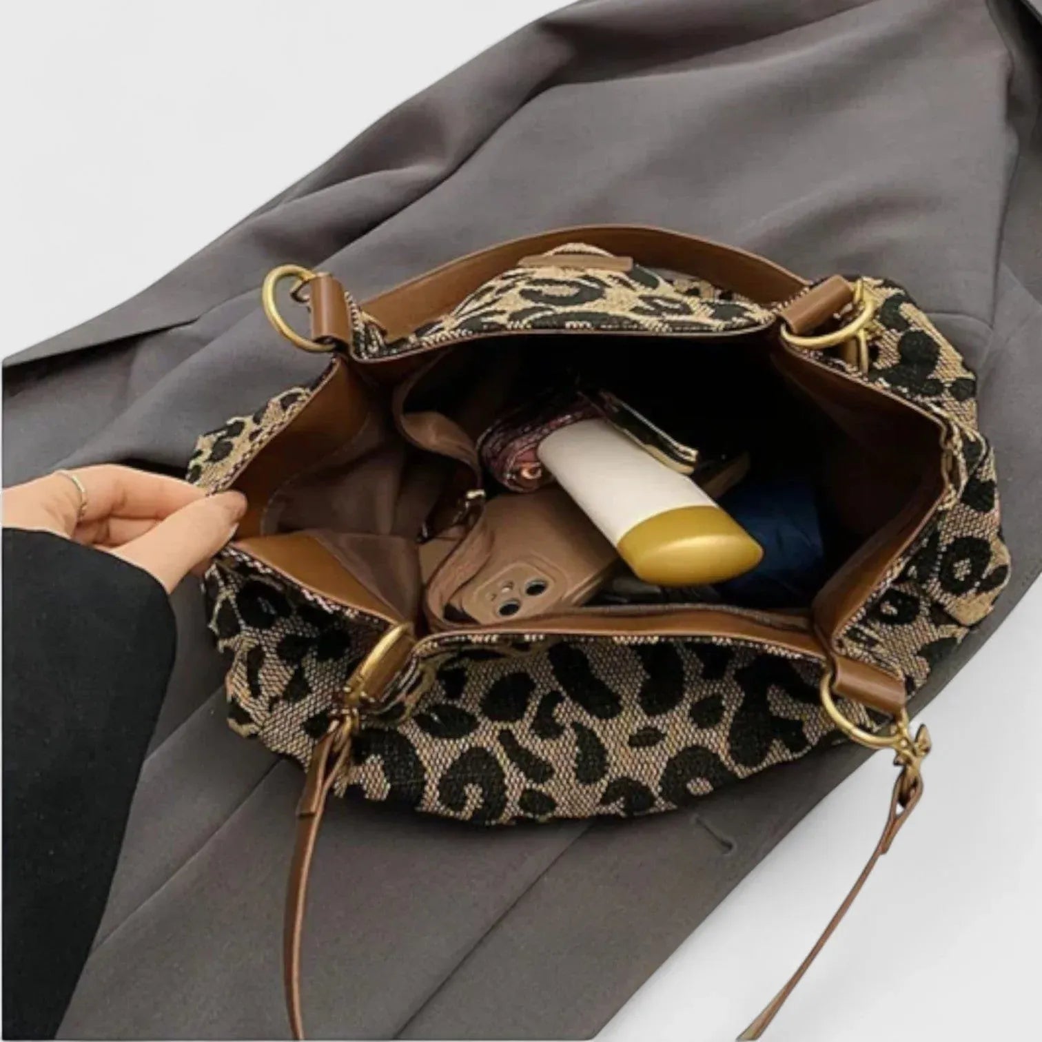 Valeria - Sac à main au chic motif léopard