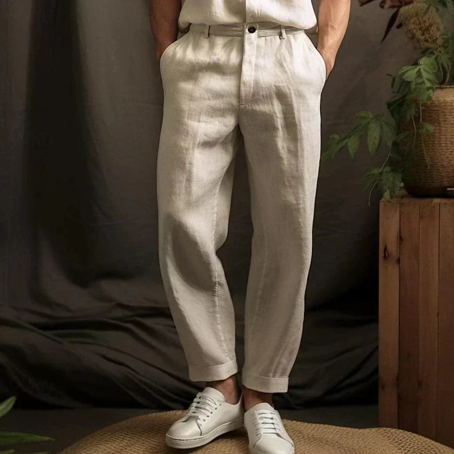 Vincent | PANTALON D'ÉTÉ CLASSIQUE EN LIN POUR HOMME