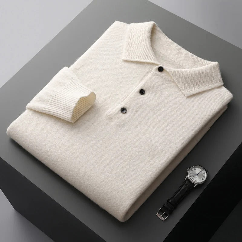 Rafael - Pull Polo en Cachemire