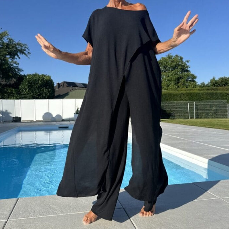 Gabbie™ Élégant Ensemble Deux-Pièces à Épaules Dégagées